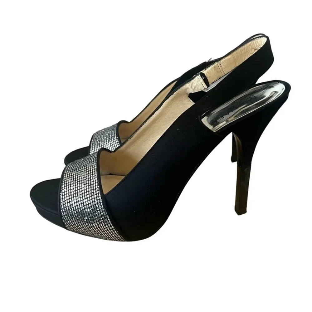 Michael Kors Shimmer Slingback‎ Heels Rhinestone Evening Party Shoes 7M